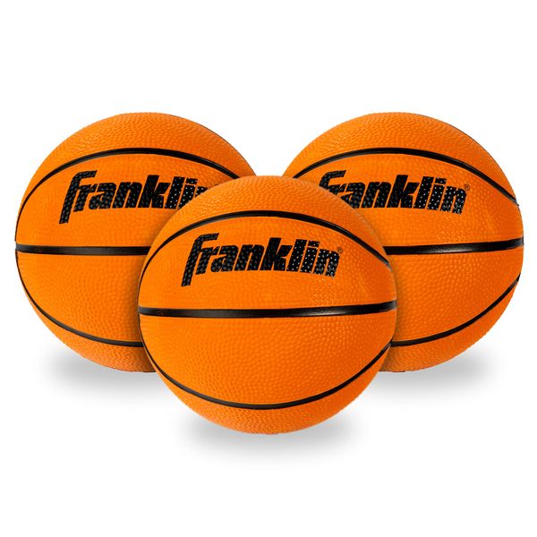 Franklin Sports Indoor Mini Foam Basketballs - 3 Pack of Mini Foam Basketballs - 5" Inch Toy Basketballs - Indoor Arcade Foam Mini Balls for Mini Basketball Hoops - Perfect Indoor Mini Basketballs