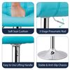Two Pieces Height Adjustable Indoor Bart Stool 360 Rotation Metal Frame, Blue