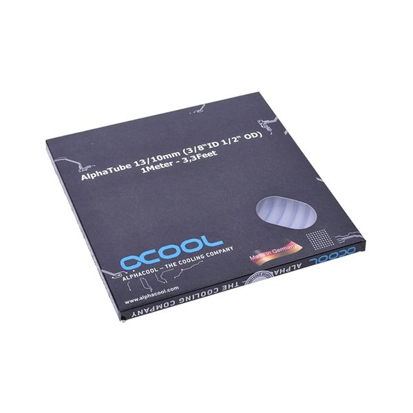 Alphacool 18530 tubing AlphaTube HF 13/10 (3/8" ID) - UV blue transparent 1m (3,3ft) Retailbox Water cooling Tubing