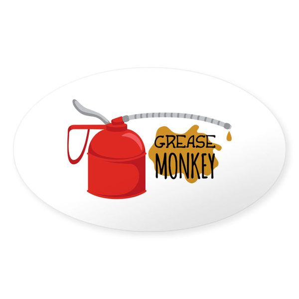 CafePress Grease Monkey Sticker Oval Car Bumper Sticker
