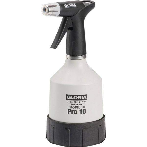Gloria Handsprüher Pro 10 | 1,0 L Sprühflasche mit Doppelhubpumpe| Für Industrie und Handwerk | Stufenlos verstellbare Düse | Ölfest