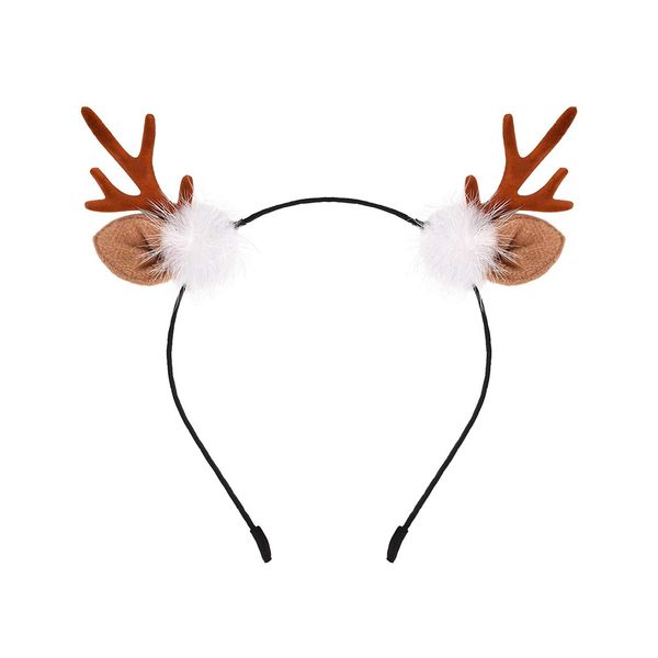 DS. DISTINCTIVE STYLE Deer Antler Headband Reindeer Fawn Horn Hair Accessories for Christmas