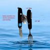 AriesMu outdoor/camping 6-in-1 multi-function flatware silverware set, include knife, fork, spoon, corkscrew, bottle opener and fruit fork