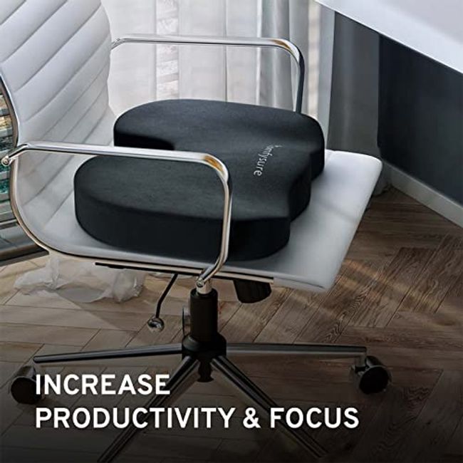 Premium Memory Foam Seat Cushion Coccyx Orthopedic Car Office Chair Cushion  Pad for Tailbone Sciatica Lower