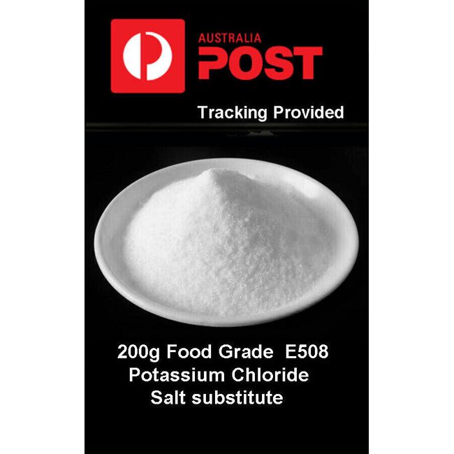200g  KCl - Food Grade Potassium Chloride  Powder  , salt substitute - Vegan,