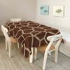 Walmsco Tablecloth Brown Giraffe Pattern Decor For Dining Room Kitchen Rectangular Table Cover 132 * 178cm