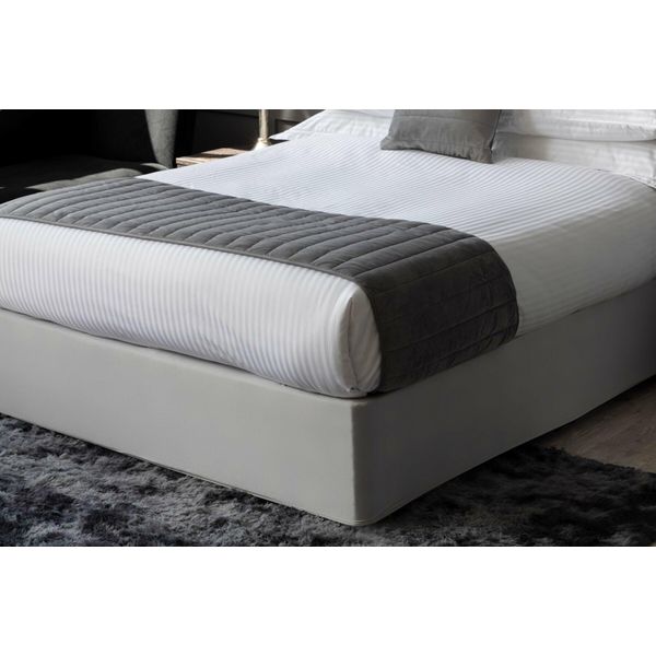 Belledorm Jersey Base Wrap - Transform a drab looking bed base (Cloud (Light Grey), Double)