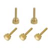 sourcing map 5Pcs Brass Knurled Thumb Screws, M3x16mm Shoulder Bolts Stepped Grip Knobs Fasteners Solid Brass Diamond Knurled Thumb Screws Knobs for Electronic, Mechanical