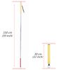 Aluminum Telescopic Blind Cane with Rolling Tip 12 inch-59 inch，with 2 Tips (Yellow Handle)