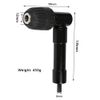 Right Angle Drill Attachment, 0.8-10mm Right Angle Bend Extension Keyless Drill Chuck Converter Adapter for Tight Corner Workspace