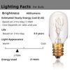 Moflekja Himalayan Salt Lamp Bulbs, T20 25W Original Replacement Long Lasting Incandescent Candelabra Light Bulbs E12 Socket, 120V 2700K Warm White, Pack of 12