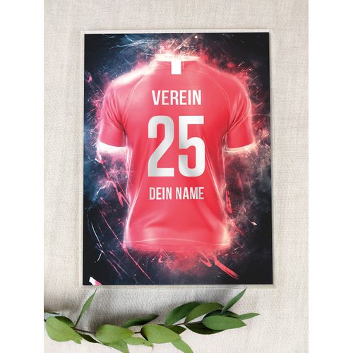 Bayern Fan Item Acrylic Board – Personalised Gift, Boys, Football, Children, Bavaria Jersey for Bavaria Fans