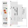 Baomain Multi-Function Time Relay, 16A/AC250V, Delay ON SPDT, DIN Rail Mounting Timer Relay (1-SPDT, 12-240VAC/DC)