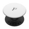 Black Initial Letter J Heart Minimalist White PopSockets Swappable PopGrip