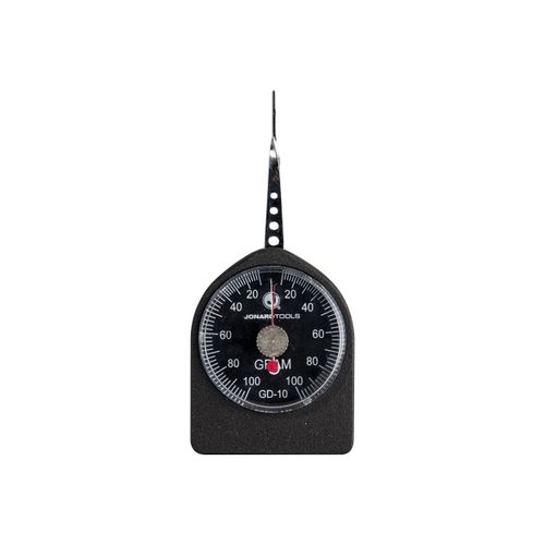 Jonard GD-10 Flat Tip Small Force Gauge, 10-100 Grams, Dial Display, 2 Grams Graduation, +/- 0.01 Accuracy