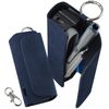 SOAREM Suede PU Leather Case, Compatible with IQOSILMA Compatible, Includes Carabiner Attachment Hook (Navy)