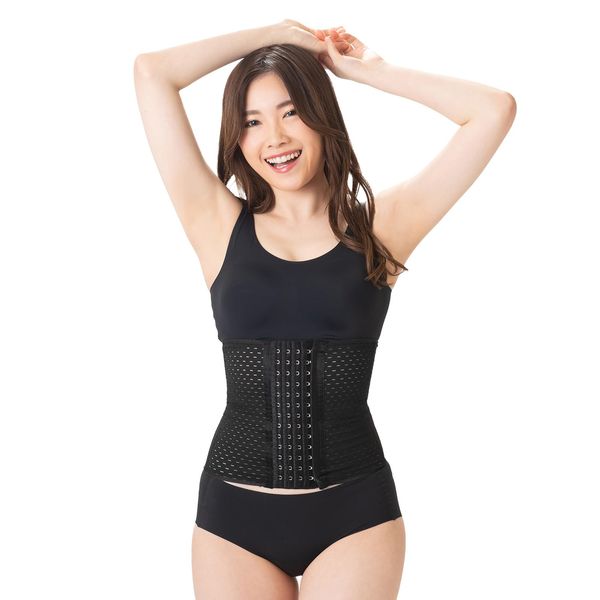 Princess Slim 1 Piece Compression Corset, Waist Cinching, Corset Diet, Black, Constriction, Slimming, Shaping Underwear, Posture, Waist, Beautiful Body, Genuine Product, black (black 19-3911tcx)