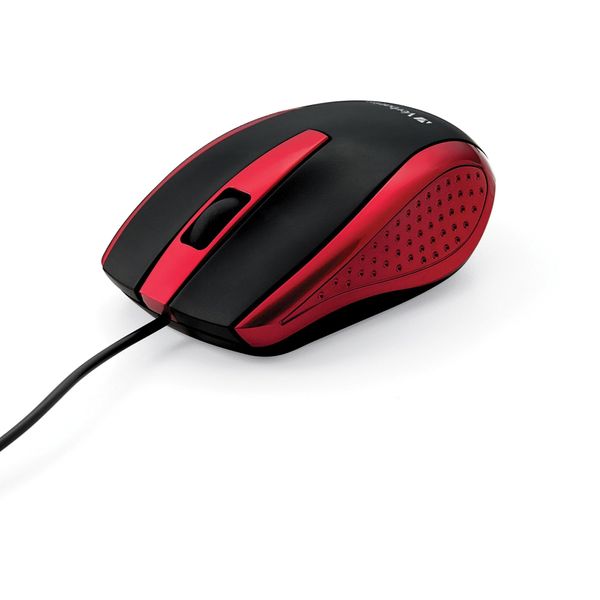 Verbatim Wired USB Computer Mouse - Corded USB Mouse for Laptops and PCs - Right or Left Hand Use, Red 99742