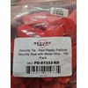 100 Red Plastic Padlock Security Seals With Metal Wire By Secure Cable Tie