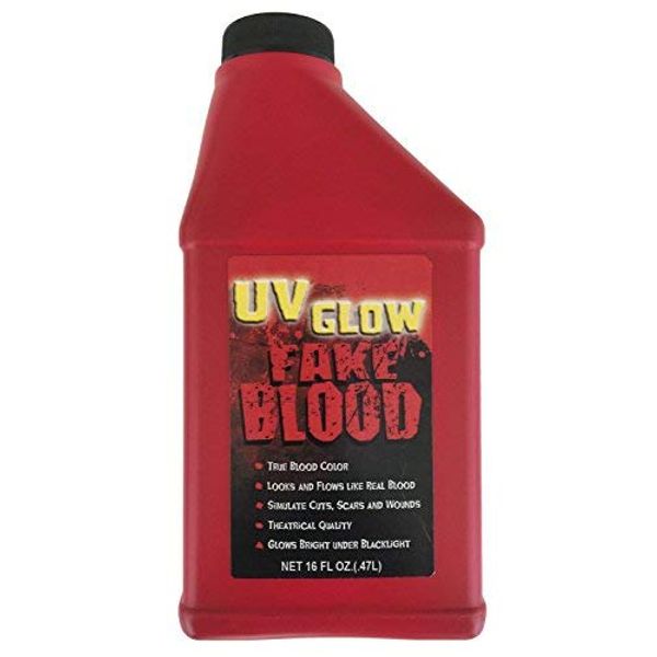 UV Glow Fake Blood 16 Oz - Glows Under Blacklight