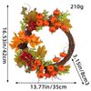 Artificial Autumn Fall Wreath for Front Door or Porch, Pumpkin