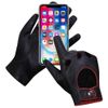 MGGMOKAY Mens Touchscreen Leather Driving Gloves Unlined,BlackRed,L