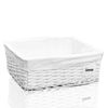 Arpan Personalised Text White Wicker Gift Hamper Storage Basket with White Cloth Lining