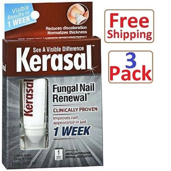 NEW KERASAL Fungal Nail Renewal Cream Tube 10mL .33 oz Always Fresh ! ! (3 PACK)