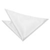 DQT Men Plain Satin 9cm Wide Tie + Pocket Square & Cufflinks Set - White