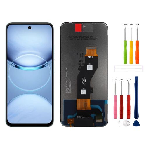 LCD Digital Display Replacement Compatible with Tecno Spark 30C 5G KL8H (Black Without Frame) LCD Display Touch Screen Digitizer Assembly with Repair Tools