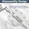 (30) 3.5" Satin Nickel Interior Door Hinges 3-1/2" with 5/8" Radius ORB Hinge US