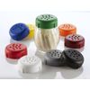 Cheese Shaker Tops-Plastic- Rust & Dent Free Forever Lids (12 Count) 241W WHITE