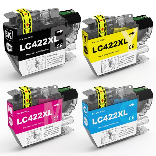 Skydo LC422XL LC422 XL (3,000 pages XL) Ink Cartridges Value Pack Compatible for Brother LC-422XLVAL for MFC-J5340DW MFC-J5345DW MFC-J5740DW MFC-J6540DW MFC-J6940DW