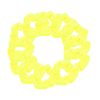 12 Pack Solid Hair Ties Scrunchies (Neon Yellow)