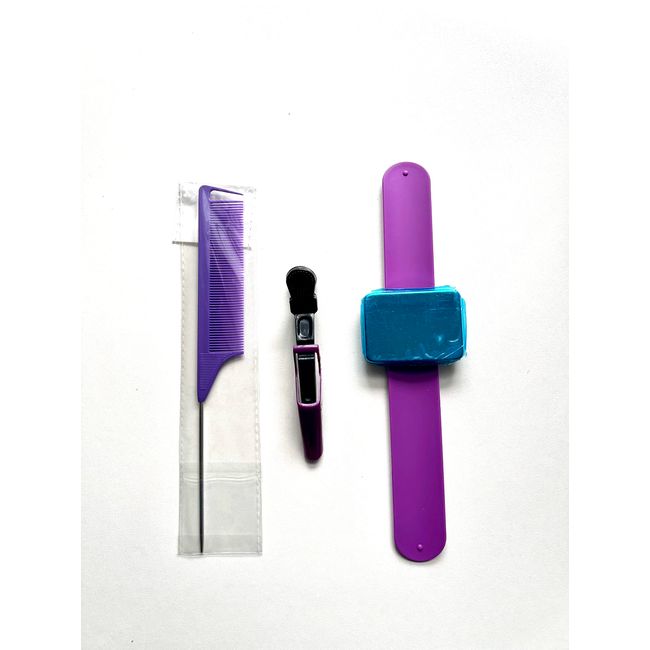 Lajulami Magnetic Wristband Parting Comb Set (Purple)