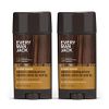 Every Man Jack Men’s Amber + Sandalwood Deodorant - Stay Fresh Safely with Aluminum Free Men’s Deodorant - Odor Crushing, Long Lasting, Plant-Based, and No Harsh Chemicals - 3 oz. 2 Sticks