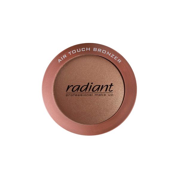 Radiant Professional Air Touch Bronzer Powder 05 - Create Natural Suntanned Look with Shimmer - Goes Over Makeup & Moisturizer - No Body Glitter - 20 g / 0.7 oz