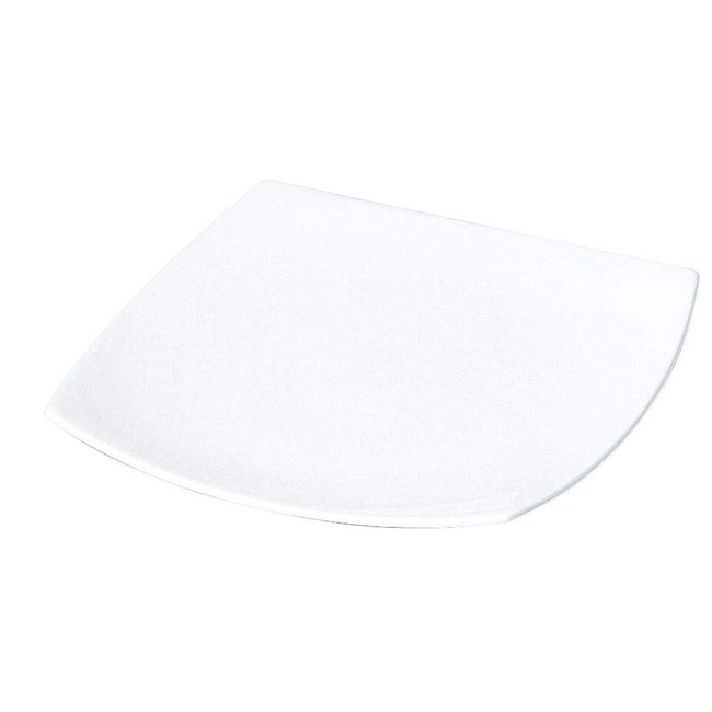 Narumi 50481-5320 Plates Plates 11.4 inches (29 cm) Diagonal White Simple Stylish Square Dinner Lunch Plate One Plate Flat Plate Microwave Warmer Dishwasher Safe