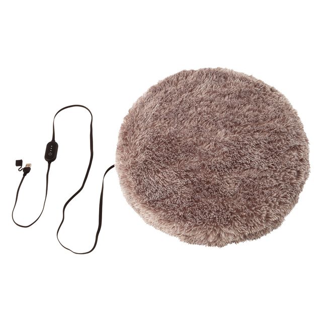 Koizumi KDM-0512U/C Hot Cushion, USB Powered, Diameter 16.9 inches (43 cm), Beige