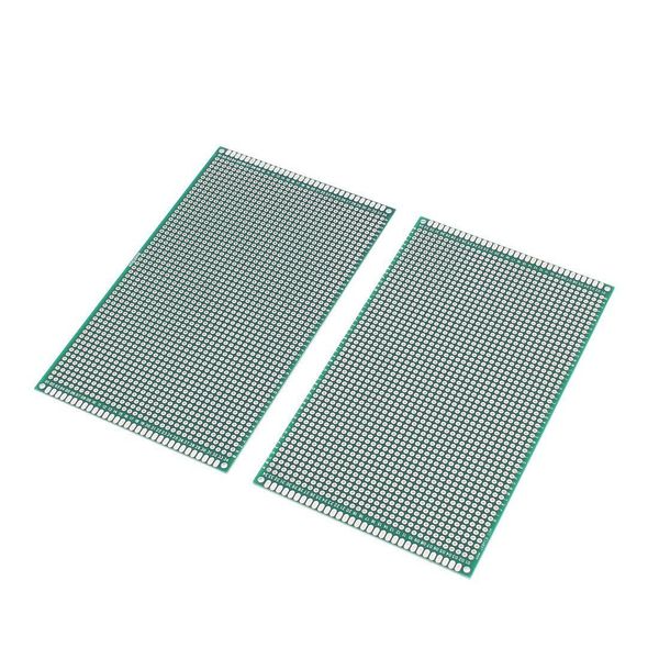 DollaTek 2PCS (9 x 15cm) PCB Board Universal Double Sided Prototyping Breadboard Panel Circuit Board for DIY Soldering