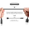 Replacement USB Cable Power Cord for Blue Snowball MIC Microphone (Black)