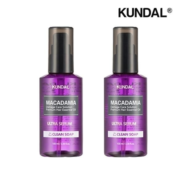 Kundal Macadamia Ultra Hair Serum Clean Soap 100ml x2