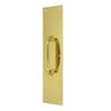 3.5 x 15 in. Push Plate with 5.5 in. Handle, Bright