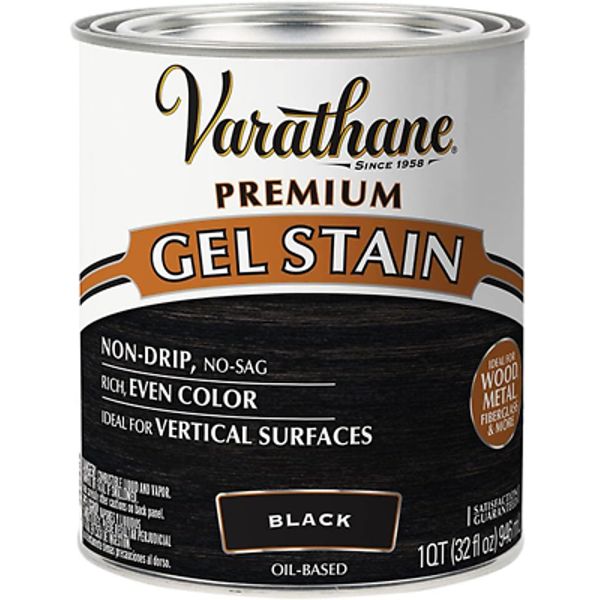 358176 Premium Gel Stain, Quart, Black