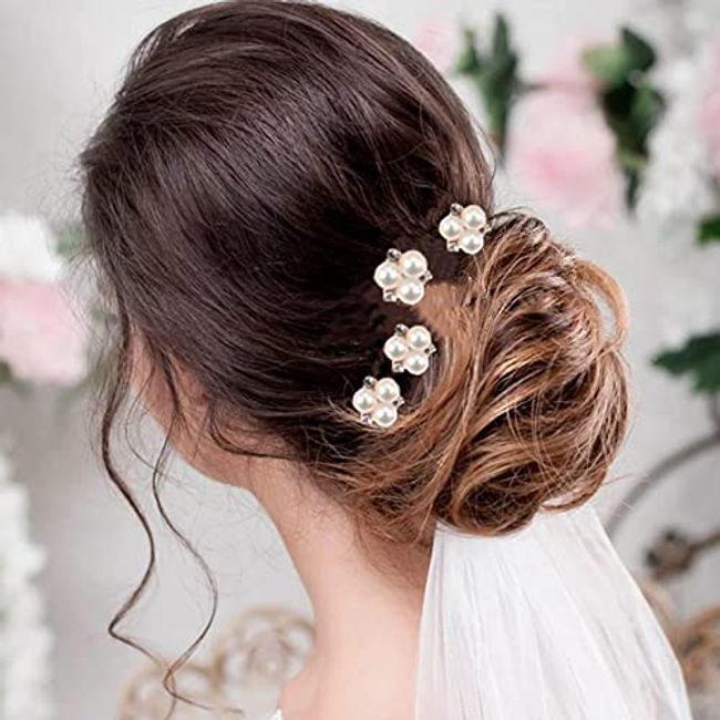 Gold Pearl Bobby Pins for Bridal Hair and Weddings