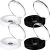 Beaupretty 4pcs Single Eyeshadow Case Round Magnets Empty Makeup Container for Cosmetics Powder Black White