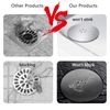 DALAETUS Shower Drain Cover, Chrome, Interchangeable, 90mm/115mm, Fast Flow, White