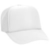 OTTO Polyester Foam Front 5 Panel Pro Style Mesh Back Trucker Hat - White