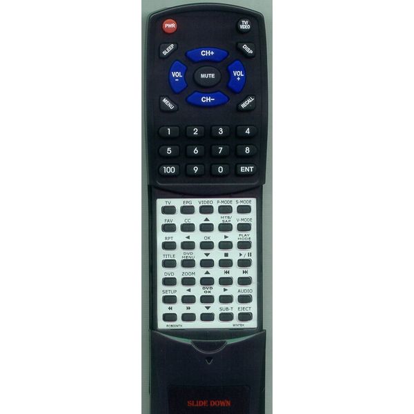 Replacement Remote Control for MINTEK DTV265D, DTV373D, RC600B, RC600, RC600MTK