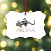 CafePress Aruba Scroll Holiday Ornament 4" x 2.75"